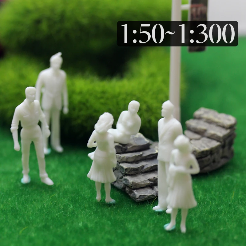 1:25-1:300 Масштаб 100 шт белые неокрашенные архитектурные модели фигурки людей горячая распродажа