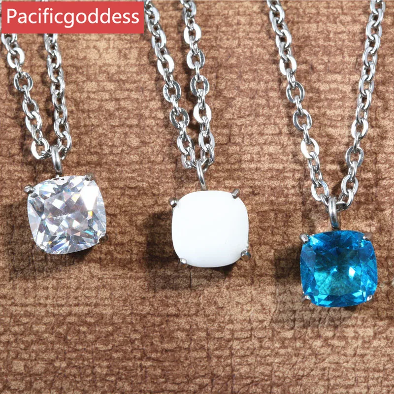 

Hot Sell Stainless Steel Charm CZ Stone Women Necklaces Pendant