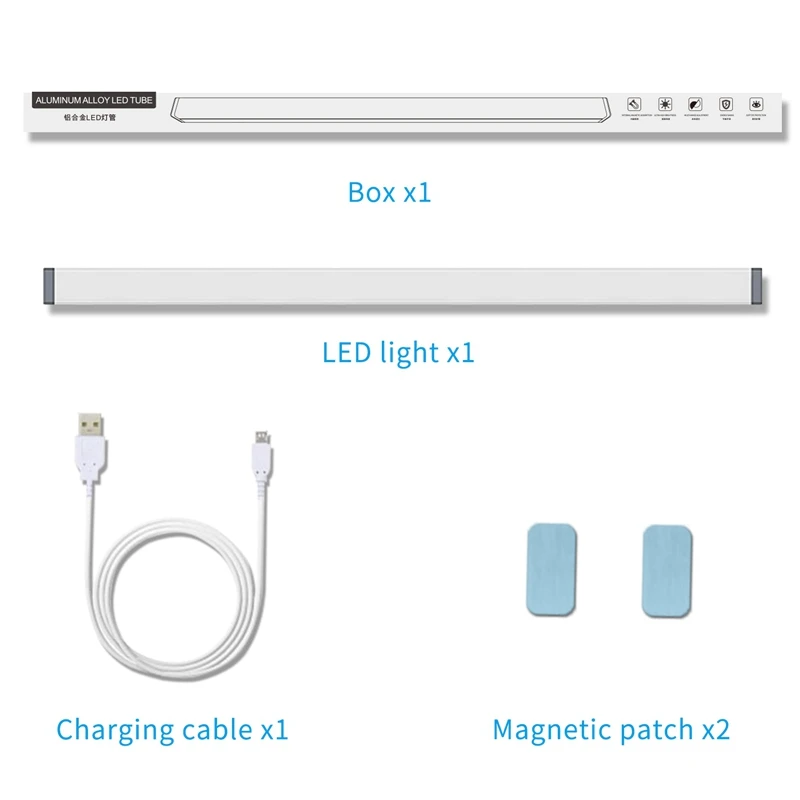 Под шкафом свет перезаряжаемый 25 отрегулировать светодиодный бар с магнитной