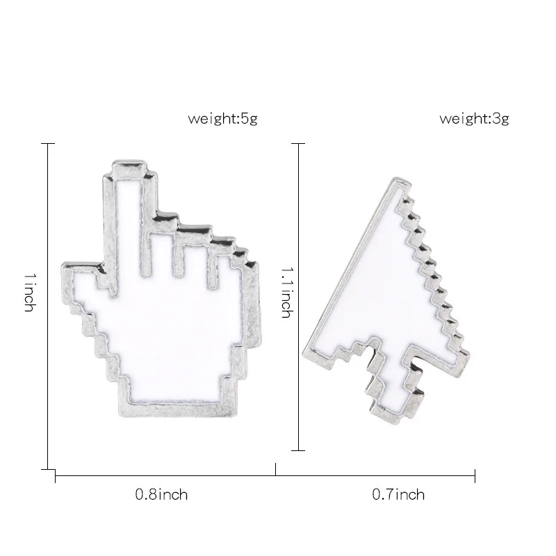 Эмалированная булавка для курсоров значок мыши клик броши Badegs курсора ювелирные