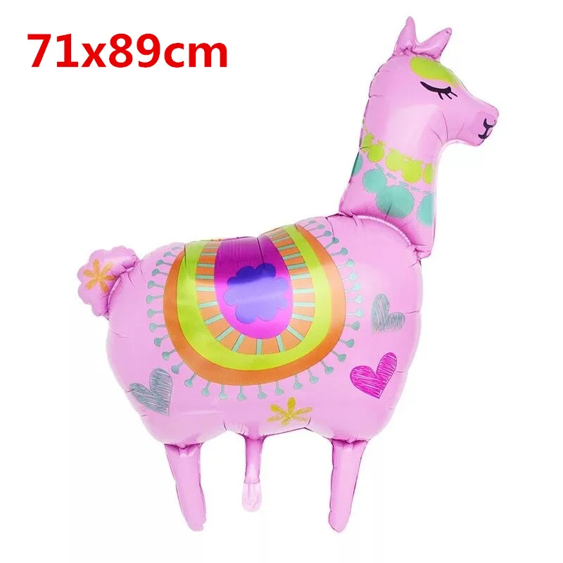 4 OurWarm Llama День Рождения украшения мультфильм животных фольга Гелиевый шар Альпака кактус торт Топпер бумажный баннер подарочные пакеты - Цвет: 4