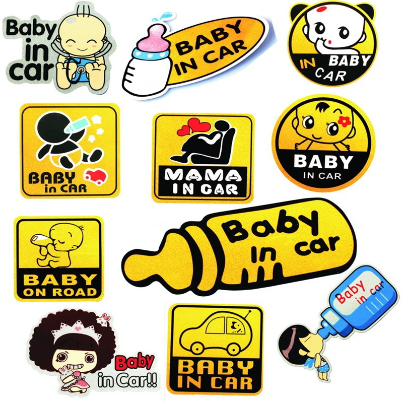 

SLIVERYSERA виниловая Милая мультяшная наклейка для автомобиля s Baby в автомобиле узор греющий стикер наклейка для кузова автомобиля Стайлинг авт...