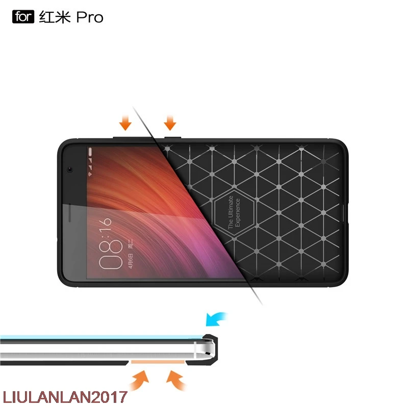 Case Cover For Xiaomi Redmi Pro Carbon Fiber Business Anti-knock Protective Red Black Navy Gray | Мобильные телефоны и