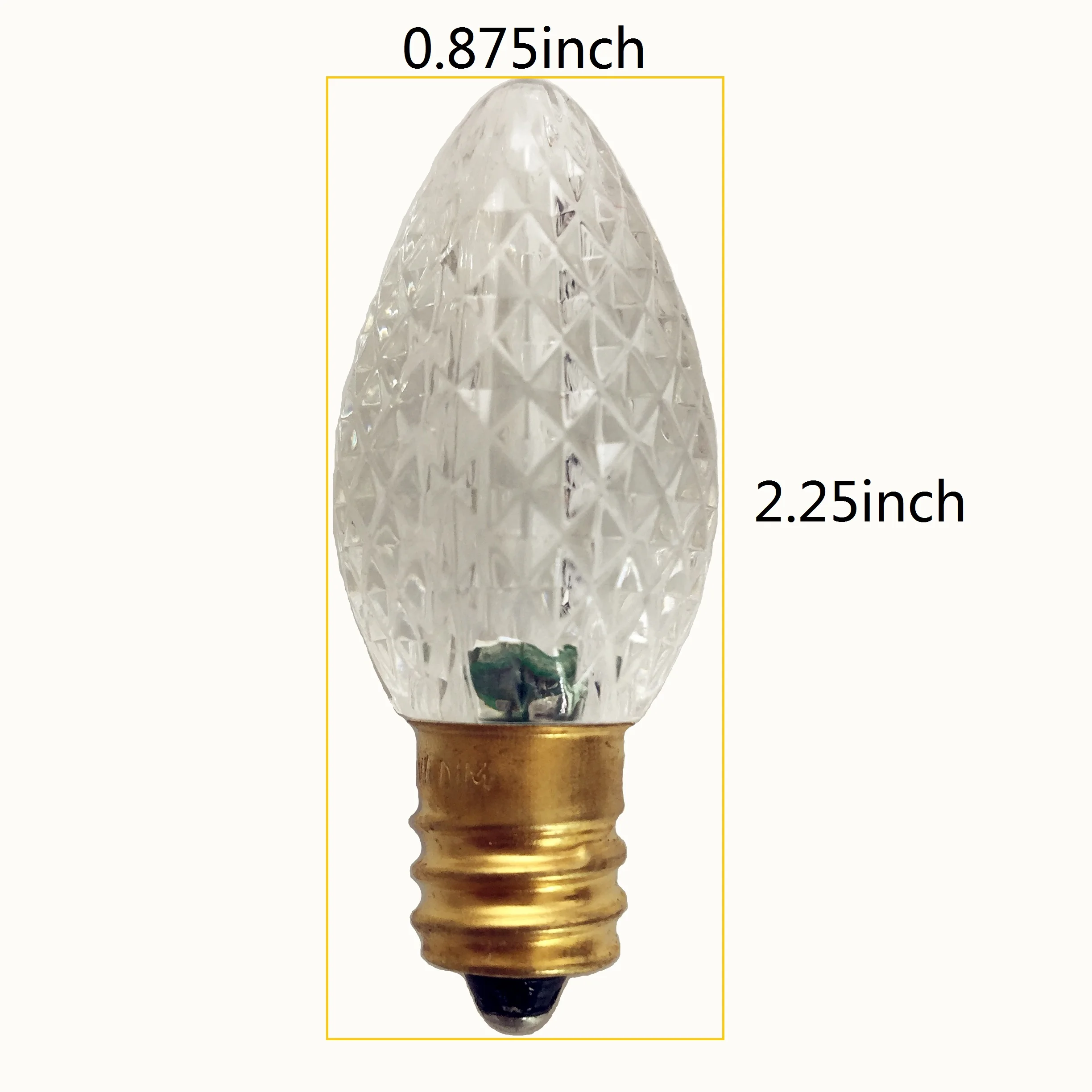 UL в коробке 25 C7 светодиодный Сменные лампы, 2 SMD СВЕТОДИОДНЫЙ s в каждой рождественской лампе для наружных гирлянд, солнечный теплый белый