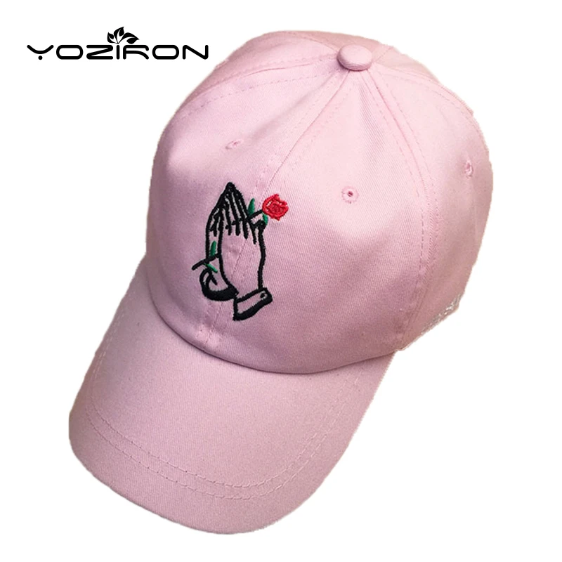 

Embroider Rose In Hand Snapback Hats Hip Hop Baseball Caps For Men Women Adjustable Cotton Adult Cap Casquette