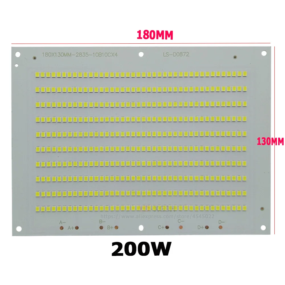 10 шт./лот 200 Вт 100% мощная Новинка SMD 2835 2000maX3 20000Lm 400 светодиодов светодиодная плата