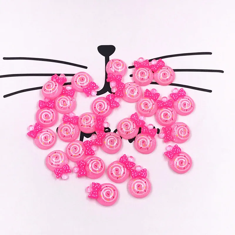 100 шт. Yummy Candy Resin Decoration Kawaii Bead плоская спина кабошон для скрапбукинга DIY аксессуары