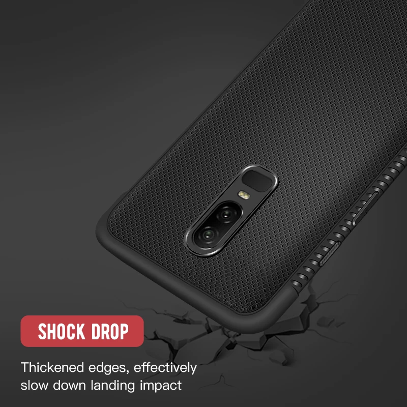 GKK Case for Oneplus 6 Carbon Fiber Soft TPU Business Cover Full Protection Shockproof Luxury Coque Fundas |