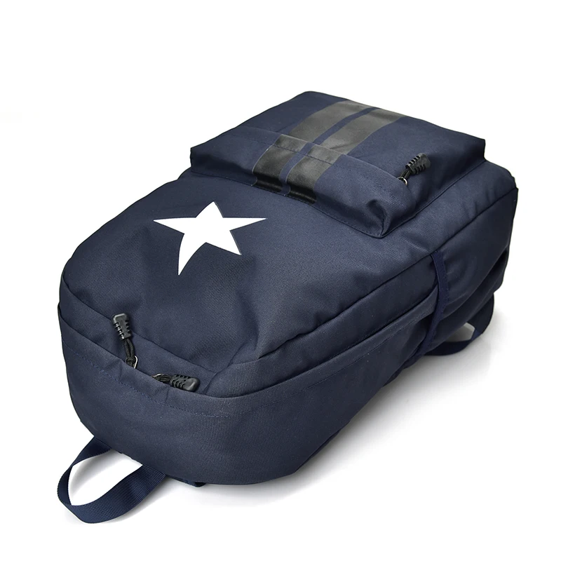 Холщовый Рюкзак с принтом звезд и полосок контрастный школьный ранец в стиле