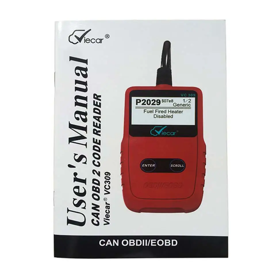 2020 новейший ручной VC309 Elm327 Obd2 Cra диагностический сканер VC 309 ELM 327 EOBD CAN BUS Trouble ObdII