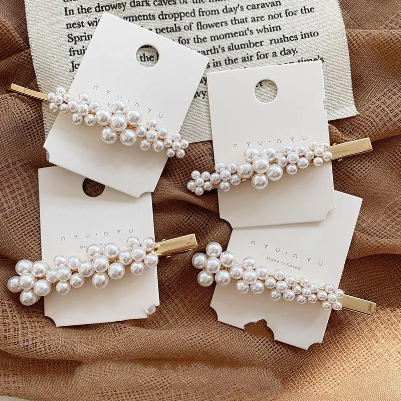 

Модная женская красивая заколка с жемчужинами и цветами, заколка в стиле ретро, заколка для волос, заколка в Корейском стиле, заколка для вол...