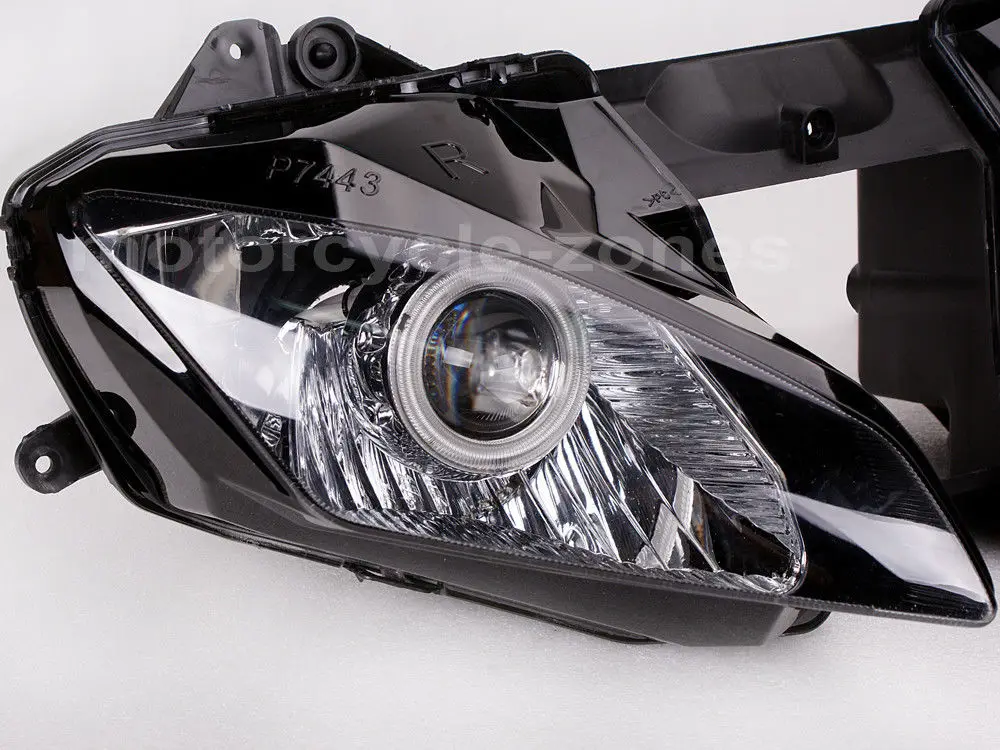 Полностью собранная фара мотоцикла W/HID Белый Ангел синий Демон глаза для Yamaha YZF R6 2008-2010