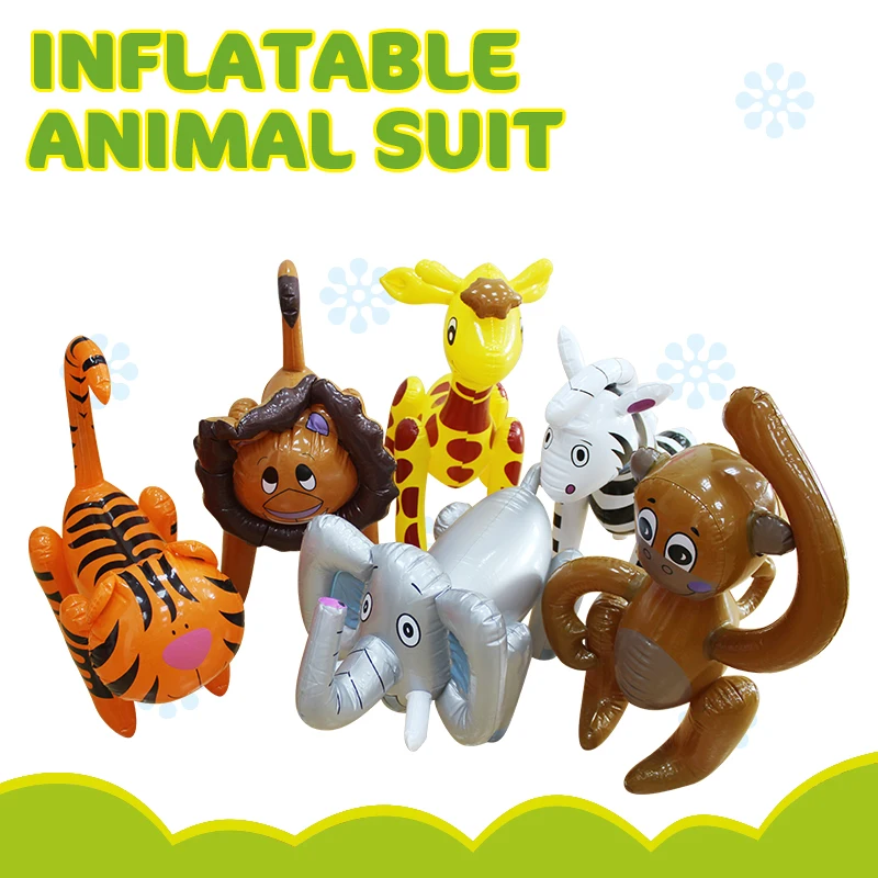 

6 Style Inflatable Tiger Elephant Lion Zebra Inflatable Toys For Girl Boys Birthday Christmas Party Kids Gifts Animal Ballons
