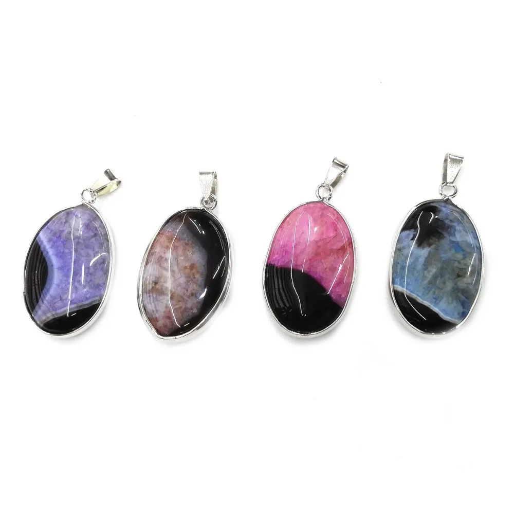 Подвеска из натурального камня овальной формы Агаты подвески Подвески для