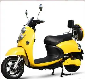 Lemon Yellow 60V Электрический мотоцикл, много стилей, светодиодный, водонепроницаемый, кожа, подушка, двойной дисковый тормоз, демпфирование, 1200 кВт, 60 В, 72 в, мопед, для взрослых - Цвет: Lemon Yellow 60V