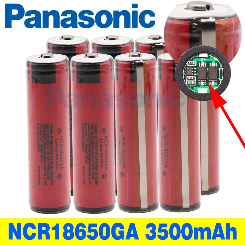 Panasonic Оригинал 18650 батарея перезаряжаемая 3 7 V 3500 mAh ncr1865GA 30A разрядка для игрушки