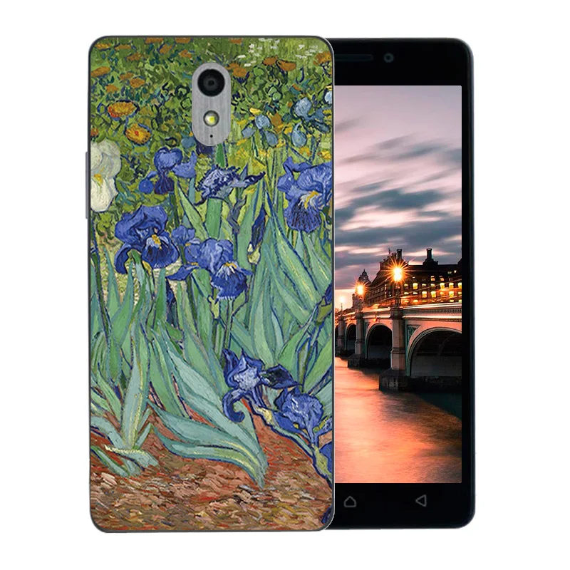 Новинка для Lenovo P1M Vibe Ван Гог узор Мягкая силиконовая задняя накладка чехла из ТПУ