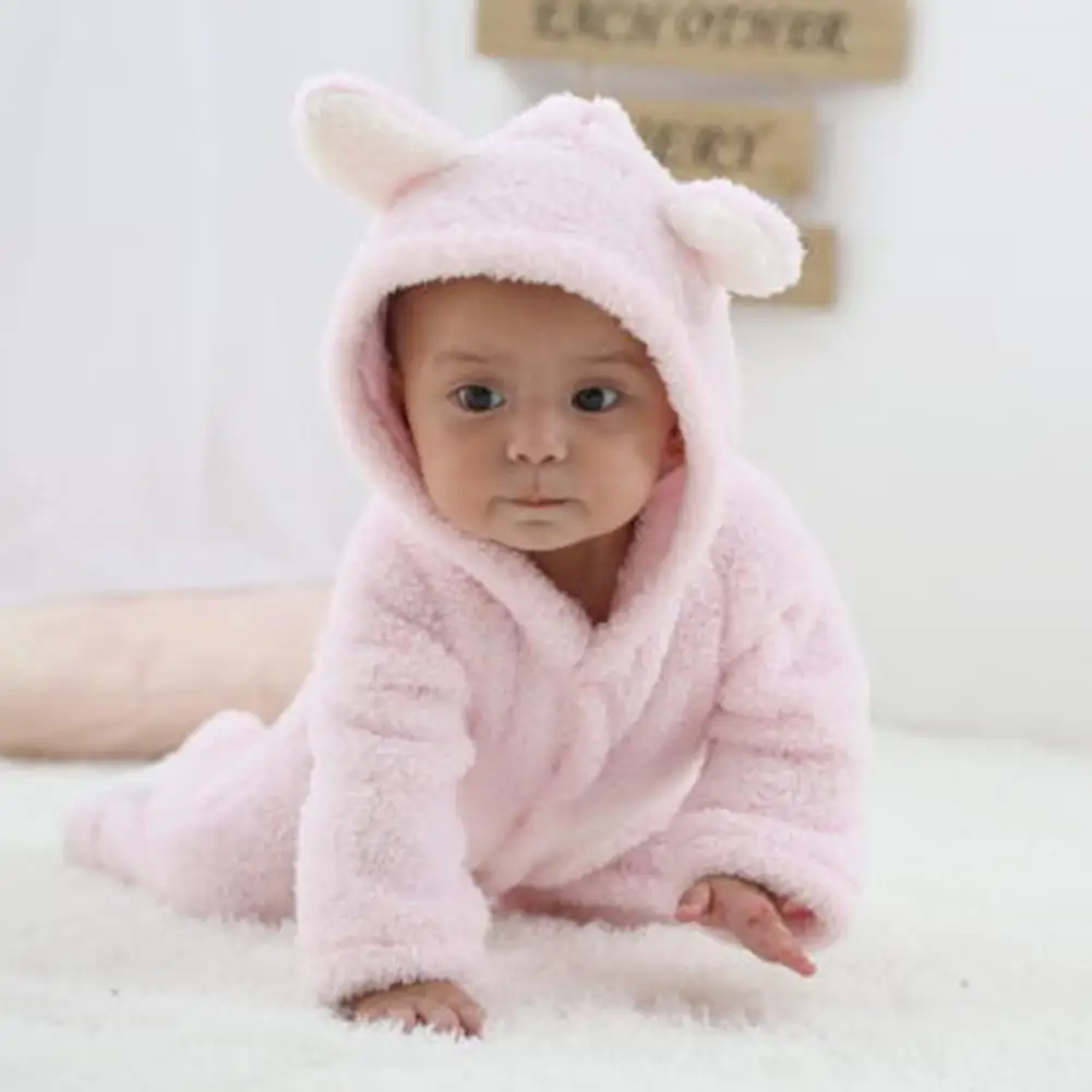 Kidlove/Забавный комбинезон унисекс с длинными рукавами для малышей; милый дизайн с животными; мягкие теплые бархатные комбинезоны