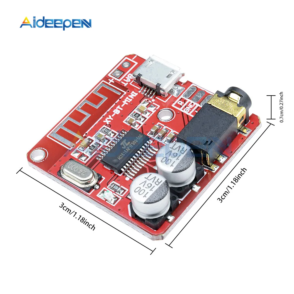 Беспроводная Bluetooth MP3 плата декодера 3,7-5 В с BLE 4.1 модулем, потерь не имеющим декодированием, Micro USB интерфейсом для TF-карты.