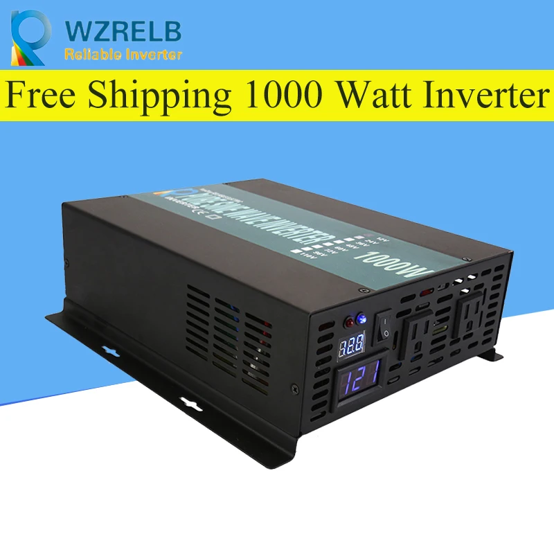 

Peak 1000W Pure Sine Wave OFF Grid Inverter DC12V/24V to AC220V Power Inverter Converter Houseuse Solar System Inverter