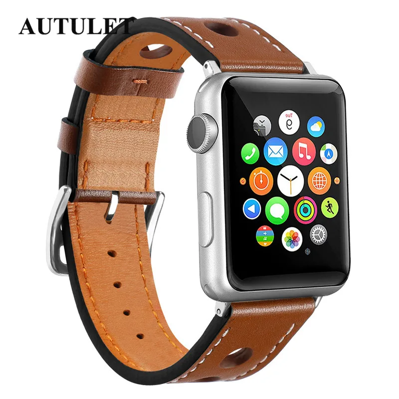Запястье apple watch кожаные ремни 42 мм 38 женские и мужские Спорт браслет аксессуары