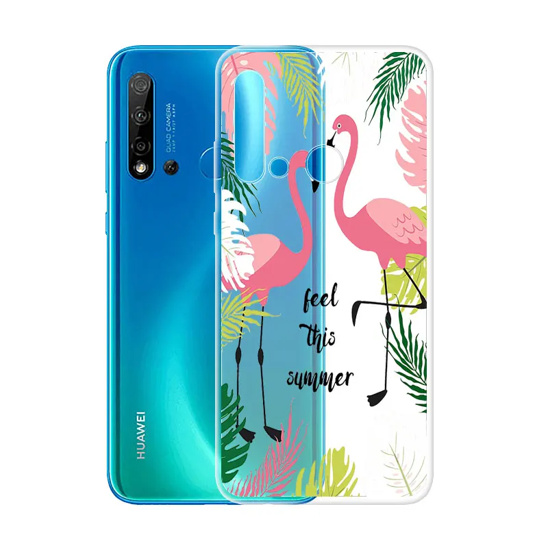 Классный чехол для huawei Nova 5i цветные чехлы с мультяшным рисунком мягкий