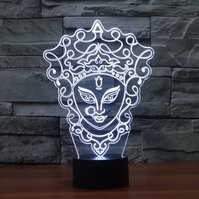 [Seven Neon] Пекинская опера Макияж для лица акриловая 7 цветов настольная лампа 3D
