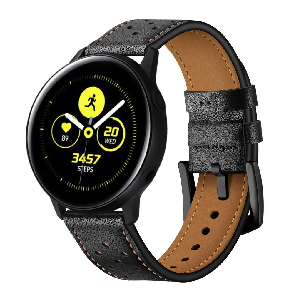 Ремешок для часов из натуральной кожи Samsung Galaxy Active/Galaxy Watch 42 мм спортивный ремешок
