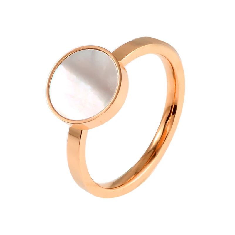 MSX кольцо из нержавеющей стали с покрытием розового золота и черные белые кольца