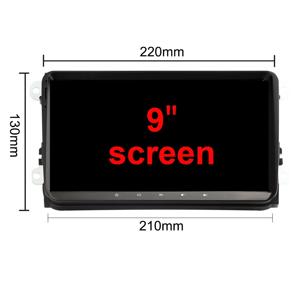 Eunavi 2 din 9 ''Android 0 4G ram Автомагнитола Стерео gps Navi для VW Passat B6 CC Polo GOLF 5 6 Touran Jetta Tiguan