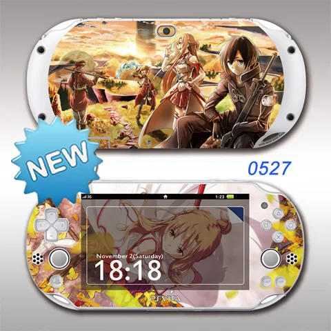 Передняя и задняя защитная PSV2000 кожи Стикеры s крышка для sony PS vita, PS vita 2000 сабля PSV2000 наклейка lovelive виниловые наклейки на кожу защиты - Цвет: 0527 PSV2000 Skin
