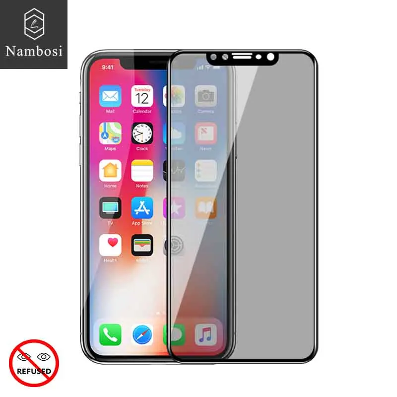 Nambosi Защитное стекло для iPhone XS, XR, XS, MAX, Защитное стекло для экрана для iPhone X, XS, MAX, 3D полное покрытие, стекло