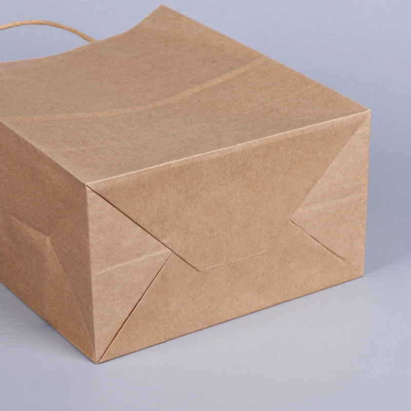 10 шт./лот бумажный цветной пакет из крафт бумаги с ручкой сделай сам