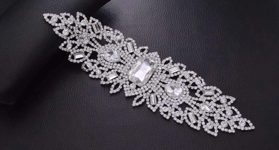 2 шт./партия, хорошее качество, шикарные стразы, отделка страз, швейные аппликации для женщин, одежда, ремешок для свадебного платья, патчи, стекло