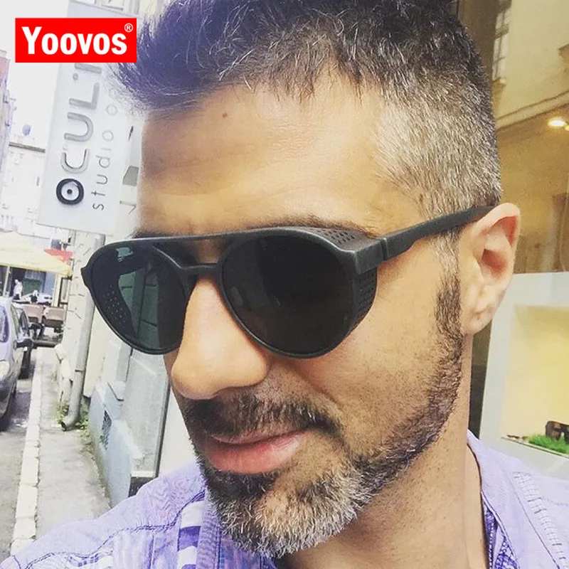 Yoovos панк Солнцезащитные очки Мужские Винтажные Роскошные брендовые дизайнерские очки уличные Beat модные шоппинг Oculos De Sol Gafas UV400