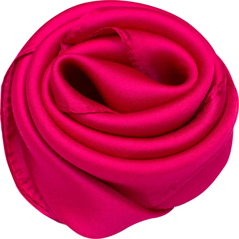 Оптовая продажа 100% чистый Шелковый платок Одноцветный натуральный шелковый шарф