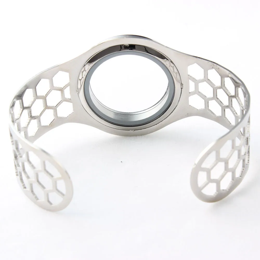 30mm Screw Stainless Steel Floating Locket Bangles Memory Openable Bracelets For Women 5pcs | Украшения и аксессуары