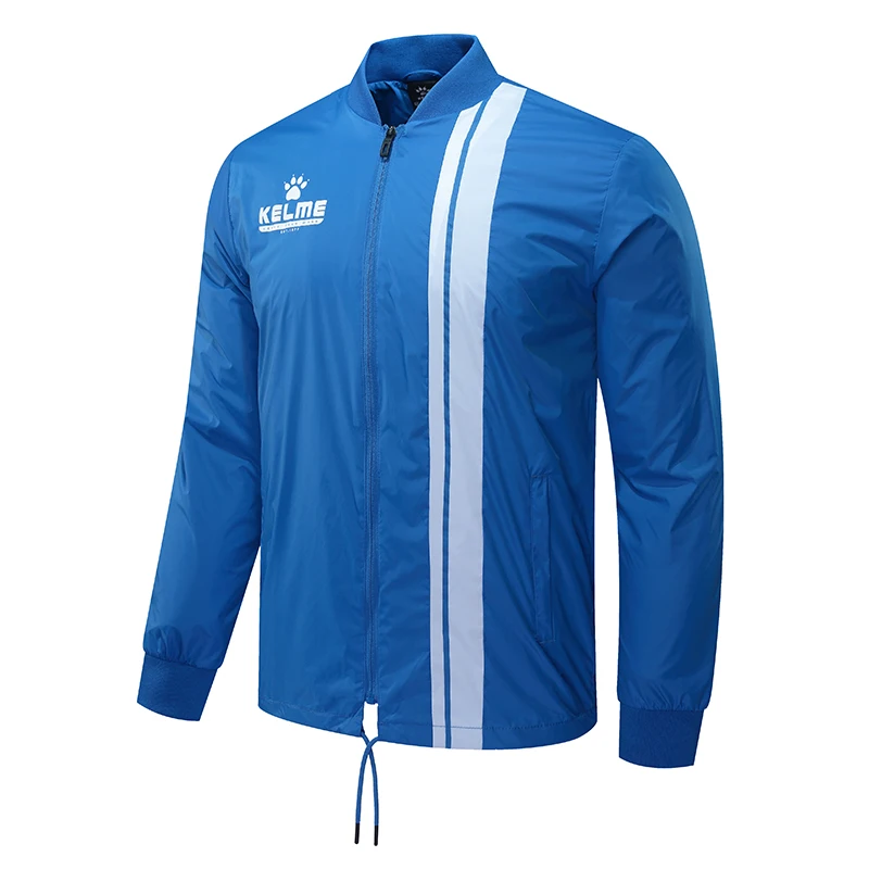Kelme футбольный тренировочный костюм куртка осенняя и зимняя ветрозащитная Водонепроницаемая теплая Модная спортивная куртка для отдыха 3881206