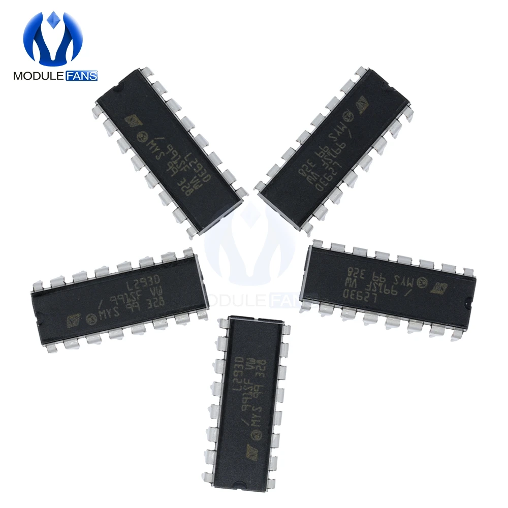 10 шт. драйвер двигателя L293 L293D IC чип привода PAR PusH Pull 4-канальный модуль DIP DIP16 DIP-16 |