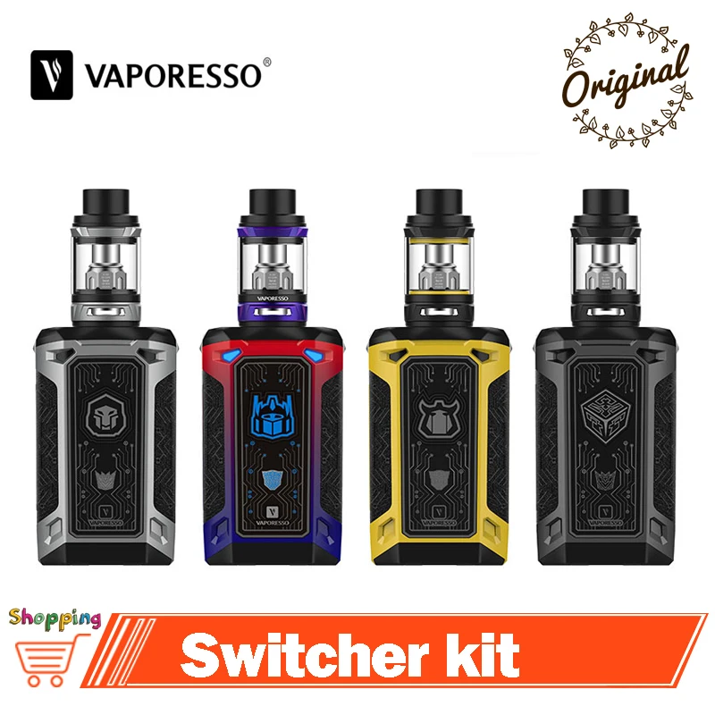 Оригинальный Vaporesso Switcher Kit Vape & 220 W Box Mod NRG Tank 2 мл/5 мл различные Сменные GT ядра Fit 18650