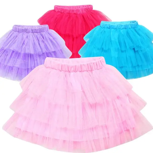 Новая летняя детская одежда юбка принцессы сетчатая для девочек Одежда