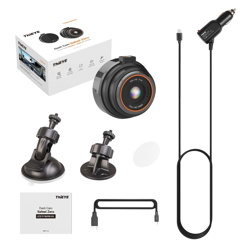 Видеорегистратор Thieye Safeel Zero Hd 1080P 170 широкоугольный с G датчиком режим