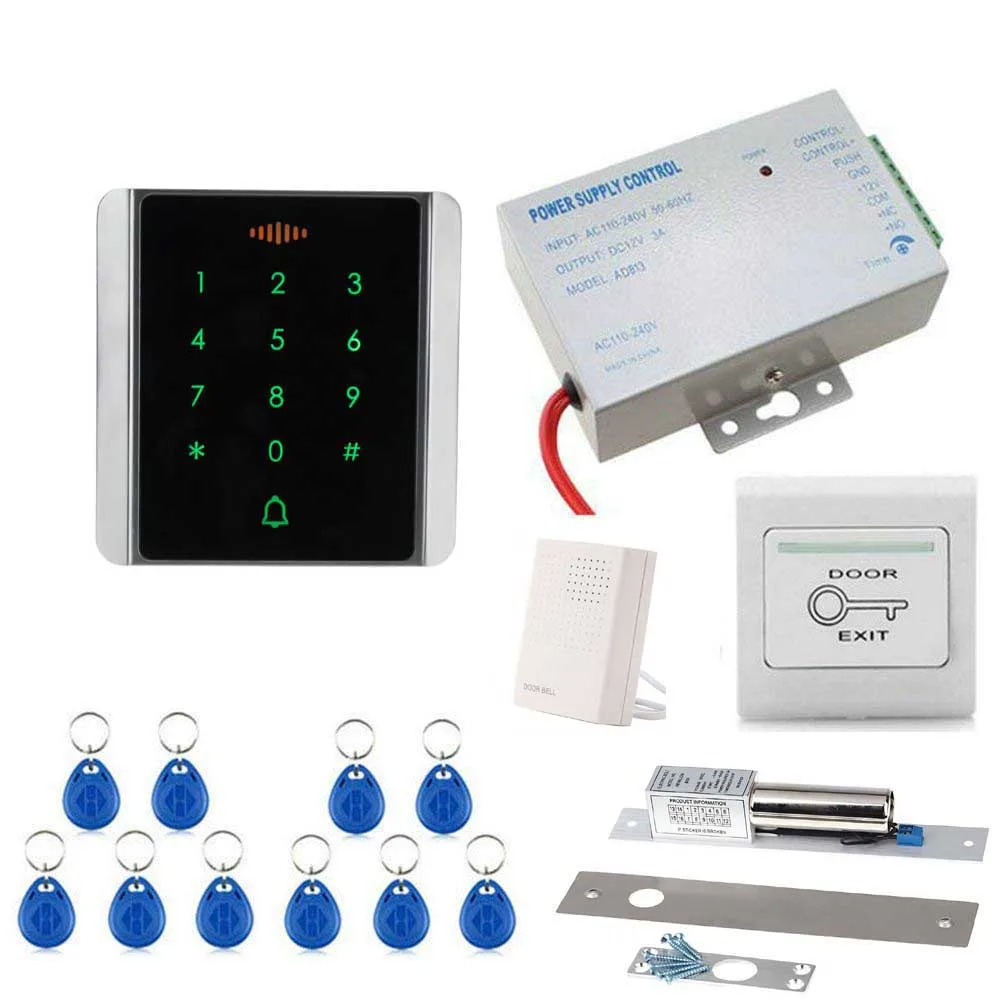 Rfid система контроля доступа двери 125 кГц Rfid карта система контроля доступа комплект+ Электрический магнитный замок и блок питания - Цвет: C85