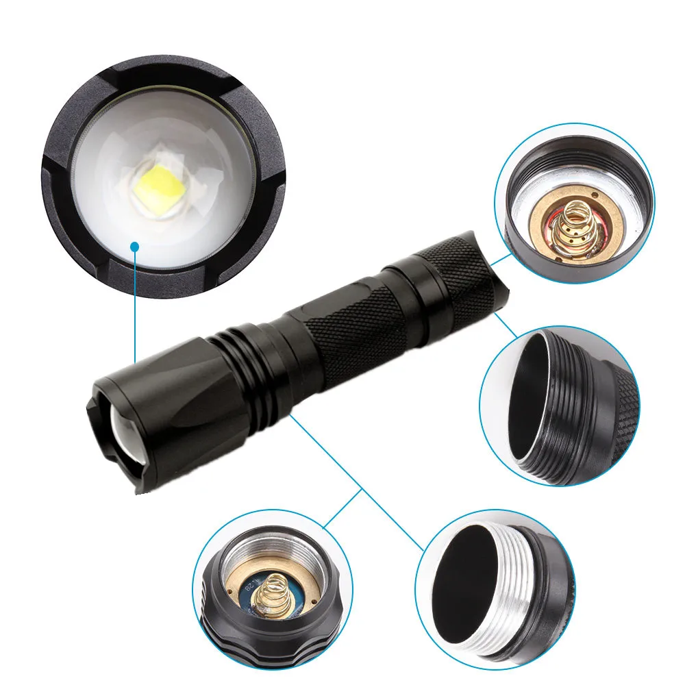 Sofirn SF30 светодиодный фонарик Комплект 18650 Фонари Cree XM L2 6000 6500 K Портативный