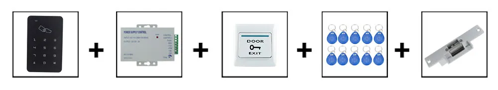 RFID система контроля доступа замок комплект 125 кГц EM считыватель карт с 180 кг магнитный замок/Электрический ударный Болт замок для дома/офиса
