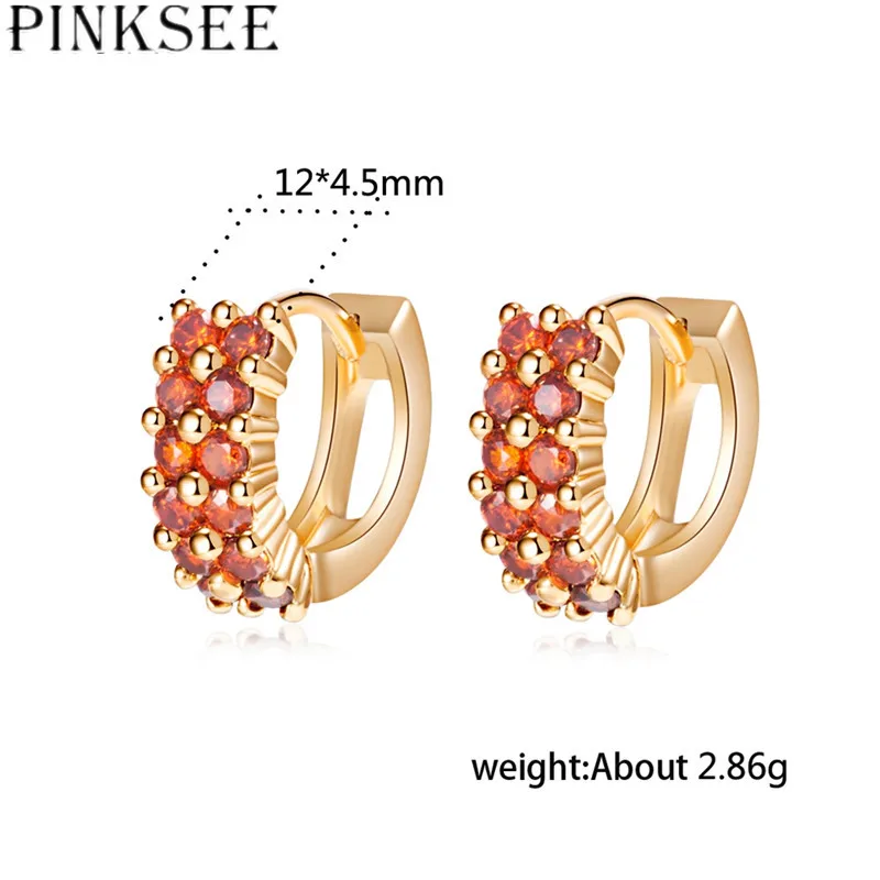 Pinksee 1 пара модные серьги Ясно Цирконий Для женщин Изделия Элегантные Крошечный