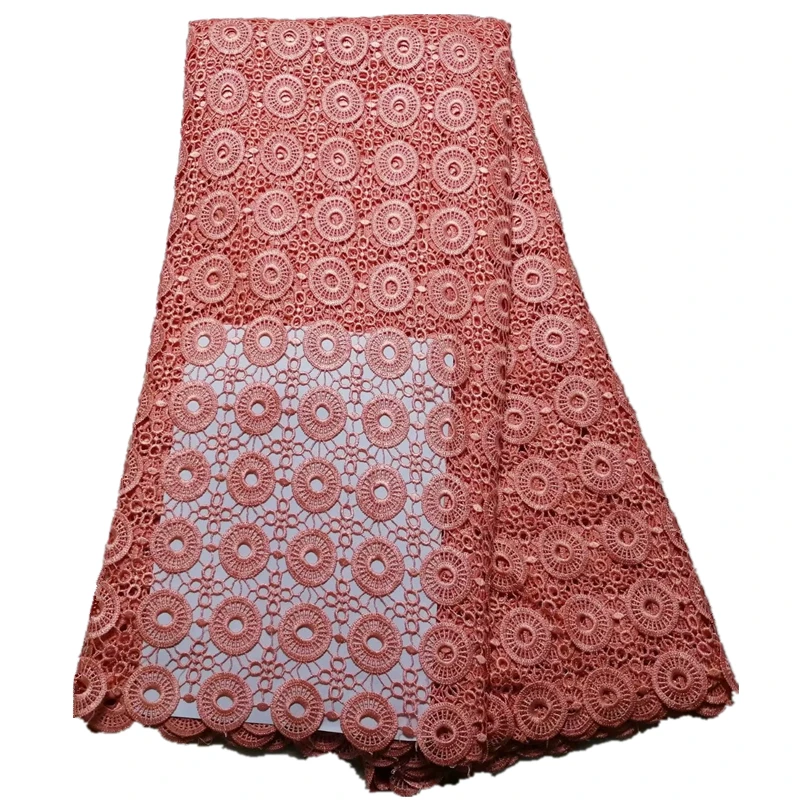 

Высокое качество африканская кружевная ткань в нигерийском стиле кружевных тканей в персикового цвета, шнурок из Африканской ткани для пла...