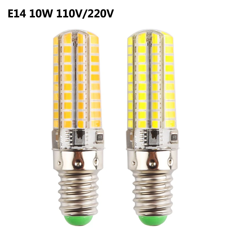 

Dimmable E14 LED Lamp 10W 110V 220V LED Bulb Corn Light SMD2835 Chandelier Pendant Refrigerator Light Replace Halogen Lamps 5pcs