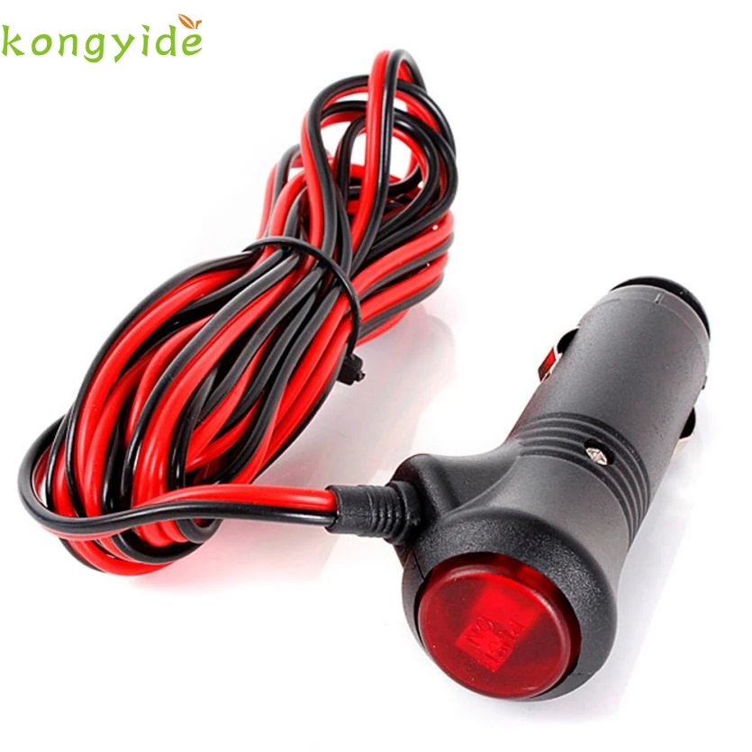 Новое поступление от прикуривателя 12V 24V мужской Зажигалка для сигарет розетка разъем вкл/выкл переключатель 1,5 м M26 oct15