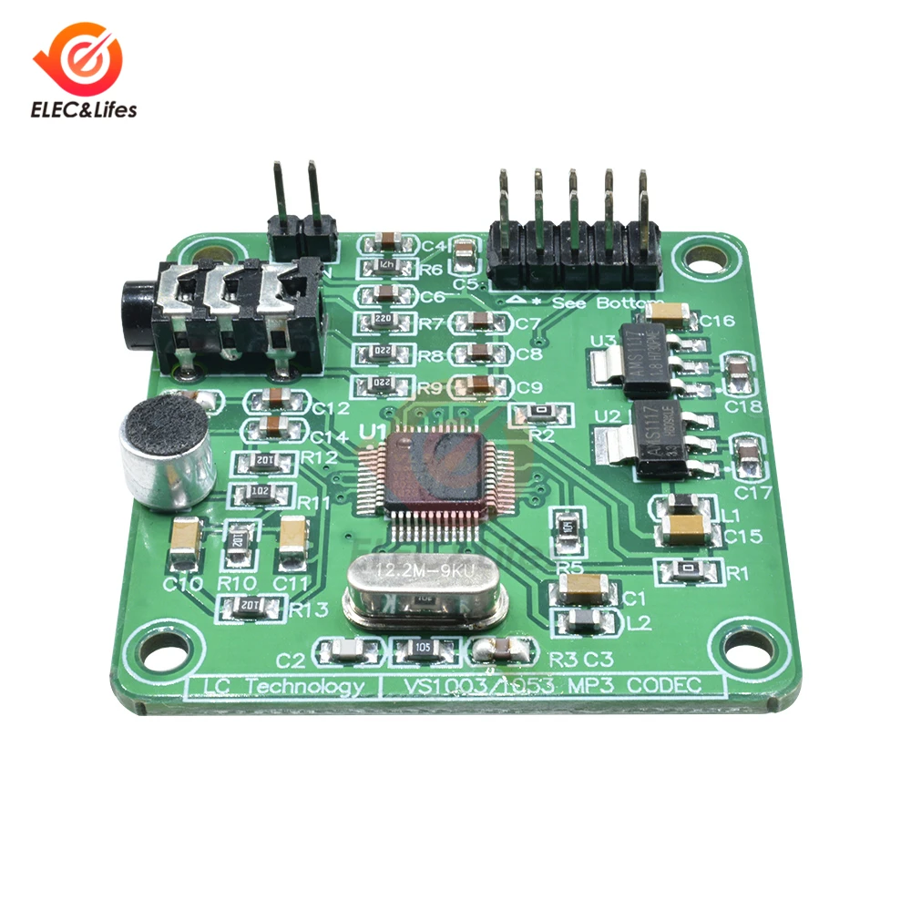 VS1053 MP3 SPI модуль макетной платы с бортовым чипом AMS-1117 функция записи OGG